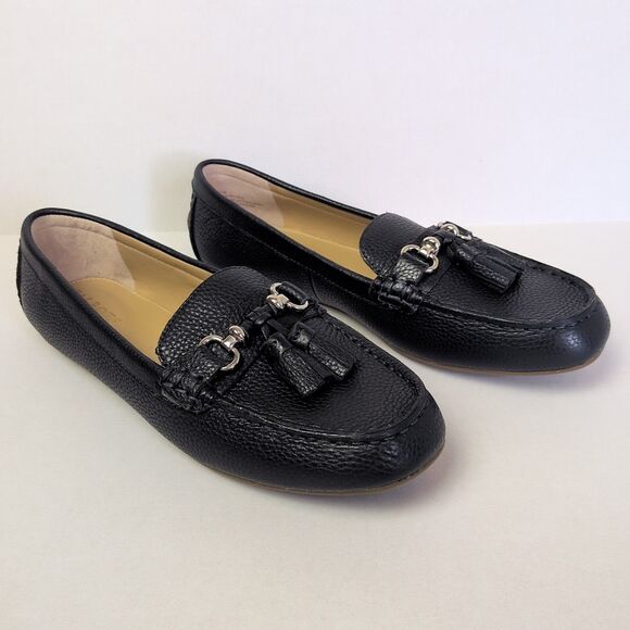 Talbots Shoes - Talbots Flats Women's 8.5 Everson Tassel Driving Moccasins Indigo Blue Leather